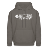 KEDRON | White Logo | Adult Hoodie - asphalt gray