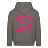 Feral Race Wife Pink | FSR Merch | Adult Hoodie - asphalt gray