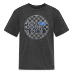 Born to Race Circle | Blue | Youth T-Shirt - heather black