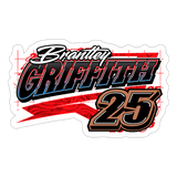 Brantley Griffith | 2025 |  Kiss-Cut Vinyl Decal - white matte