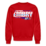 James Embry | Embry Racing | 2026 | Adult Crewneck Sweatshirt - red