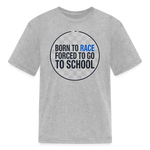 Born to Race Circle | Blue | Youth T-Shirt - heather gray