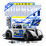 Jaxon Burnett | 2026 | Kiss-Cut Vinyl Decal 2 - white matte