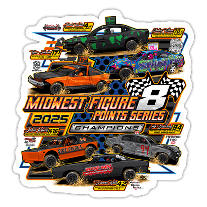 Midwest Figure 8 | 2025 |  Kiss-Cut Vinyl Decal 2 - white matte