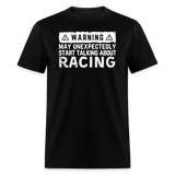 Warning May Talk About Racing | FSR Merch | Adult Shirt - black