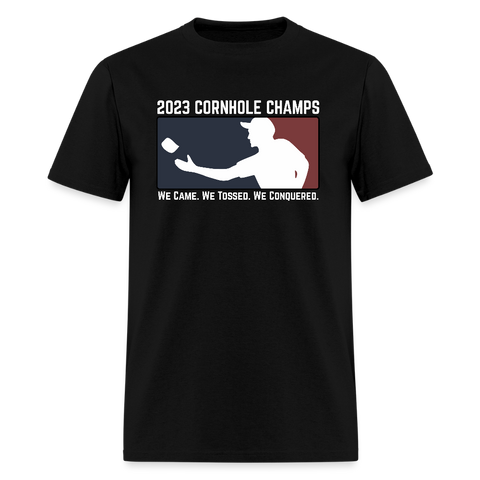 2023 Cornhole Champs | Adult T-Shirt - black
