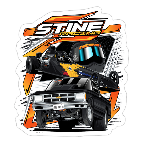 Stine Racing | 2025 |  Kiss-Cut Vinyl Decal 2 - white matte