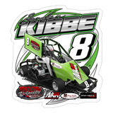Jordan Kibbe | 2023 |  Kiss-Cut Vinyl Decal 2 - white matte