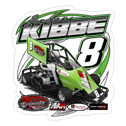 Jordan Kibbe | 2023 |  Kiss-Cut Vinyl Decal 2 - white matte