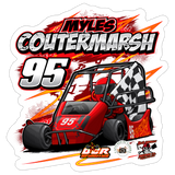Myles Coutermarsh | 2026 | Kiss-Cut Vinyl Decal 2 - white matte
