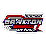Braxton Berg | 2026 | Kiss-Cut Vinyl Decal - white matte