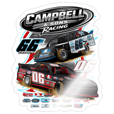 Campbell & Sons Racing | 2026 | Kiss-Cut Vinyl Decal 2 - white glossy