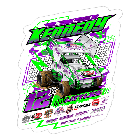 Eli Kennedy | 2025 |  Kiss-Cut Vinyl Decal 2 - white matte