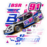 Brody Spangler | 2026 | Kiss-Cut Vinyl Decal 2 - transparent glossy
