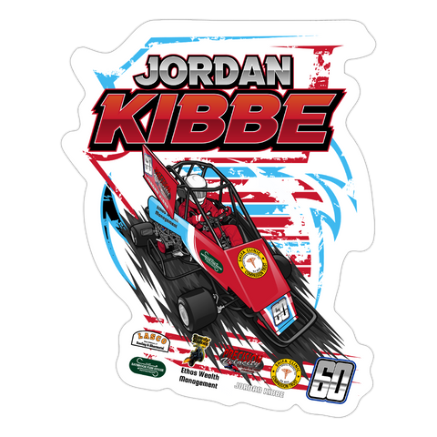 Jordan Kibbe | 2025 |  Kiss-Cut Vinyl Decal 2 - white matte