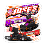Moses Racing | 2025 |  Kiss-Cut Vinyl Decal 2 - white matte