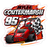 Myles Coutermarsh | 2026 | Kiss-Cut Vinyl Decal 2 - white matte