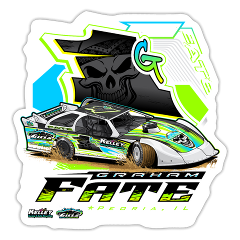 Graham Fate | 2025 |  Kiss-Cut Vinyl Decal 2 - white matte