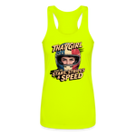 That Girl Runs On Stars Stripes & Speed | Women's Tank - neon yellow