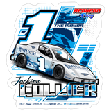 Jackson Collier | 2026 | Kiss-Cut Vinyl Decal 2 - white matte