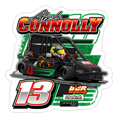 Abel Connolly | 2025 |  Kiss-Cut Vinyl Decal 2 - white matte