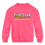 Five Star Racewear | Youth Crewneck Sweatshirt - neon pink