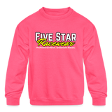 Five Star Racewear | Youth Crewneck Sweatshirt - neon pink