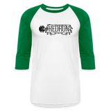 KEDRON | Black Logo | Baseball T-Shirt - white/kelly green