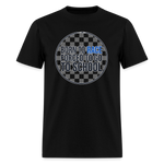 Born to Race Circle | Blue | Adult T-Shirt - black