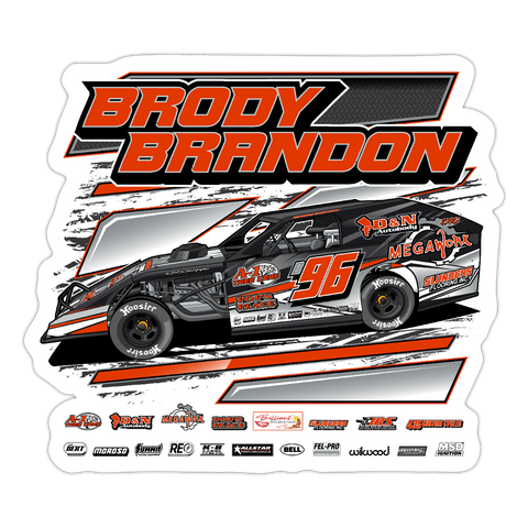 Brody Brandon | 2024 |  Kiss-Cut Vinyl Decal 2 - white matte