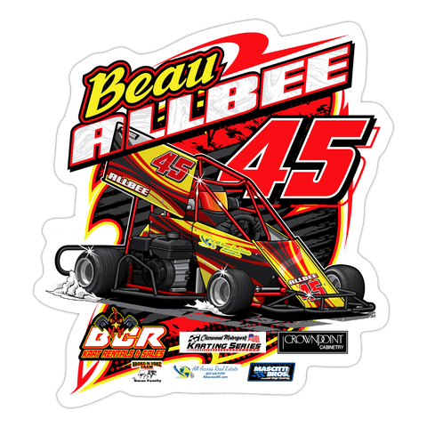Beau Albee | 2025 |  Kiss-Cut Vinyl Decal 2 - white matte