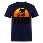 Dirt Is For Racing Sprint Car Black Text | FSR Merch | Adult T-Shirt - navy