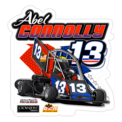 Abel Connolly | 2024 |  Kiss-Cut Vinyl Decal 2 - white matte