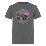 Born to Race Circle | Pink | Adult T-Shirt - charcoal
