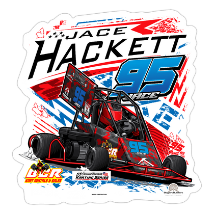 Jace Hackett | 2025 |  Kiss-Cut Vinyl Decal 2 - white matte