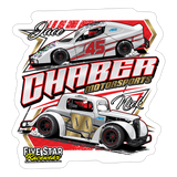 Chaber Motorsports | 2025 |  Kiss-Cut Vinyl Decal 2 - white matte