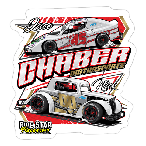 Chaber Motorsports | 2025 |  Kiss-Cut Vinyl Decal 2 - white matte