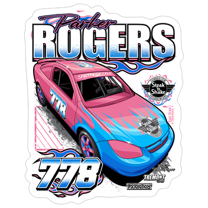 Parker Rogers | 2026 | Kiss-Cut Vinyl Decal 2 - white matte