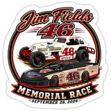 Jim Fields 46 | 2026 | Kiss-Cut Vinyl Decal - white matte