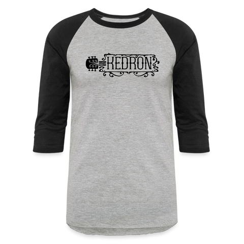 KEDRON | Black Logo | Baseball T-Shirt - heather gray/black