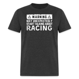 Warning May Talk About Racing | FSR Merch | Adult Shirt - heather black