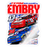 Embry Racing | 2026 | Kiss-Cut Vinyl Decal 2 - transparent glossy