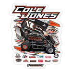Cole Jones | 2025 |  Kiss-Cut Vinyl Decal 2 - white matte