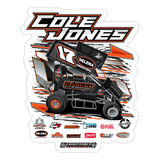 Cole Jones | 2025 |  Kiss-Cut Vinyl Decal 2 - white matte