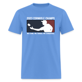 2023 Cornhole Champs | Adult T-Shirt - carolina blue