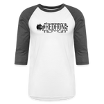 KEDRON | Black Logo | Baseball T-Shirt - white/charcoal