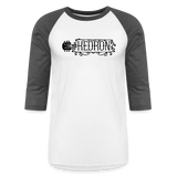 KEDRON | Black Logo | Baseball T-Shirt - white/charcoal