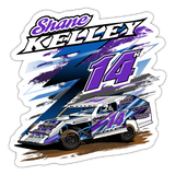 Shane Kelley | 2022 |  Kiss-Cut Vinyl Decal - white matte
