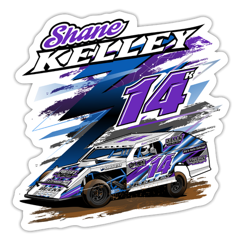 Shane Kelley | 2022 |  Kiss-Cut Vinyl Decal - white matte