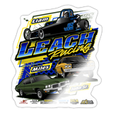 Liam Leach | Leach Racing | 2025 | Kiss-Cut Vinyl Decal 2 - white glossy